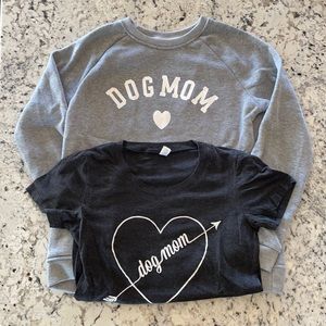 Bundle of dog mom sweatshirt and T-shirt